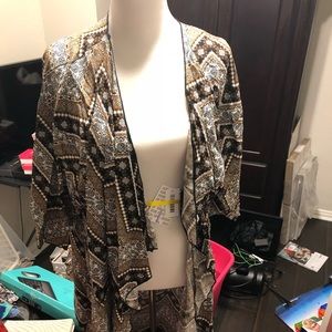 LulaRoe L Shirley - NWT - brown chevron